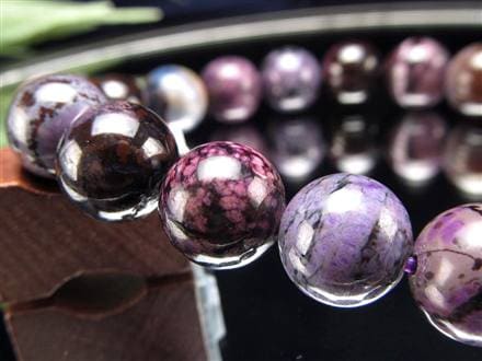 ブラックパープルスギライト 杉石 ブレスレット 三大ヒーリングストーン スギライト