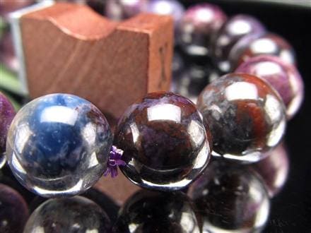 ブラックパープルスギライト 杉石 ブレスレット 三大ヒーリングストーン スギライト