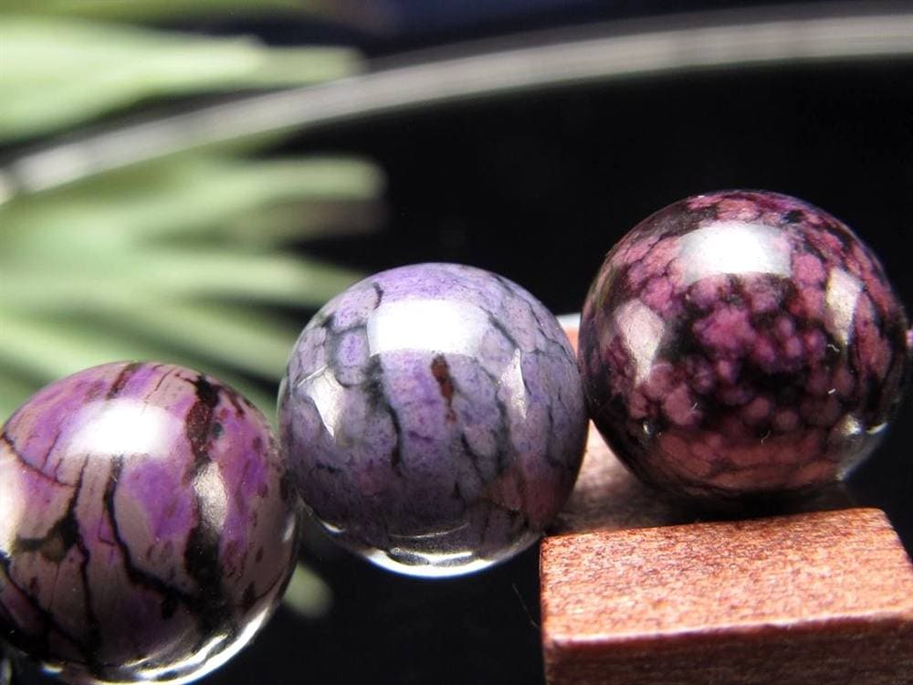 ブラックパープルスギライト 杉石 ブレスレット 三大ヒーリングストーン スギライト