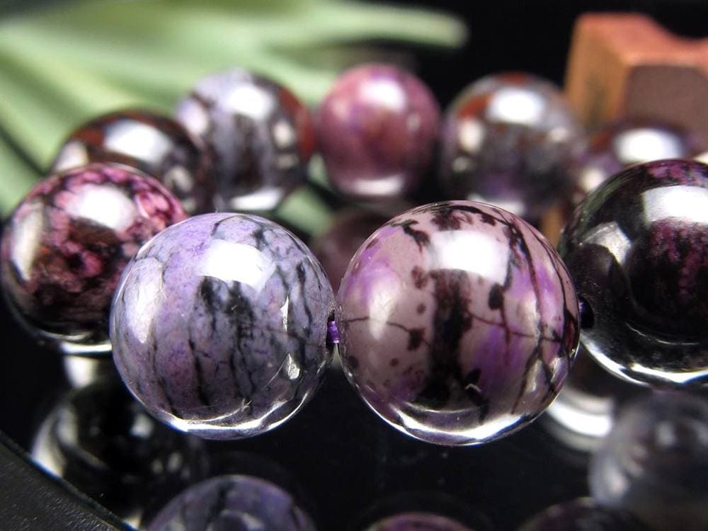 ブラックパープルスギライト 杉石 ブレスレット 三大ヒーリングストーン スギライト