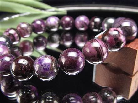 ブラックパープルスギライト 杉石 ブレスレット 三大ヒーリングストーン スギライト