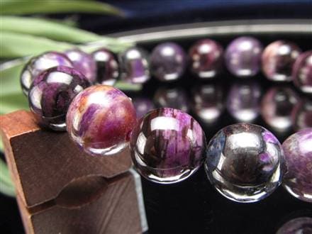 ブラックパープルスギライト 杉石 ブレスレット 三大ヒーリングストーン スギライト