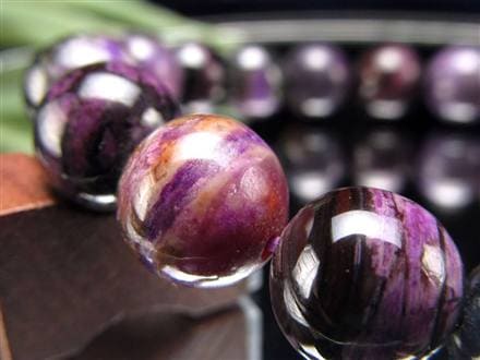 ブラックパープルスギライト 杉石 ブレスレット 三大ヒーリングストーン スギライト