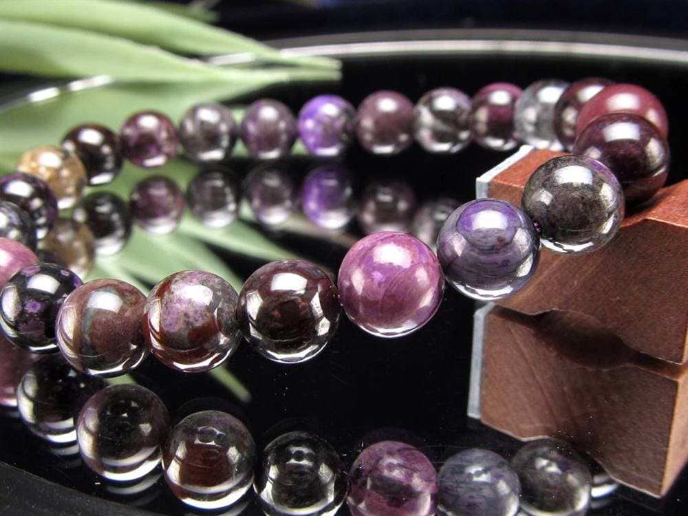 ブラックパープルスギライト 杉石 ブレスレット 三大ヒーリングストーン スギライト