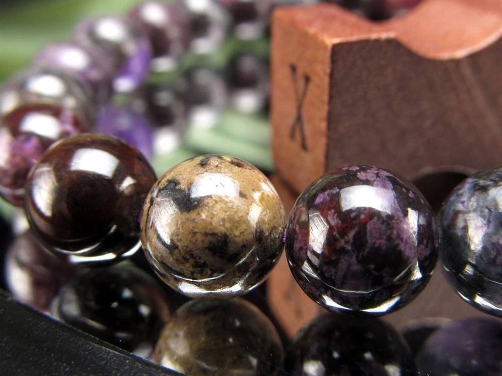 ブラックパープルスギライト 杉石 ブレスレット 三大ヒーリングストーン スギライト