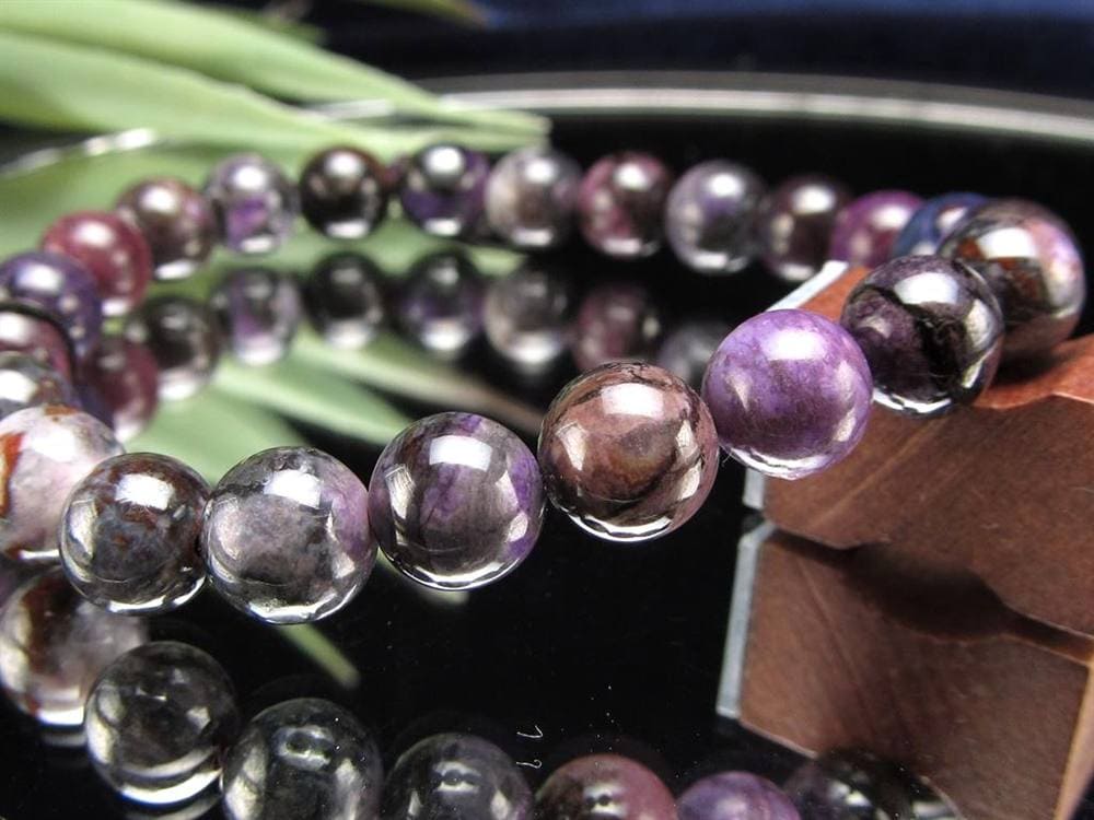 ブラックパープルスギライト 杉石 ブレスレット 三大ヒーリングストーン スギライト