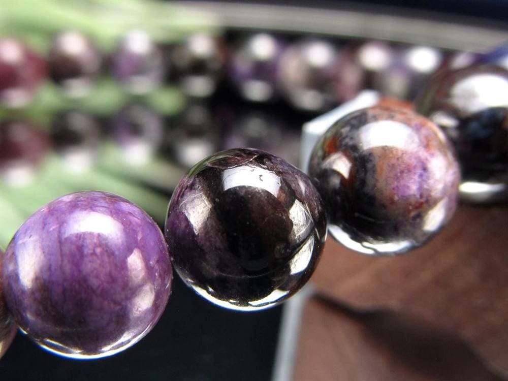 ブラックパープルスギライト 杉石 ブレスレット 三大ヒーリングストーン スギライト