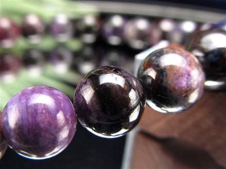 ブラックパープルスギライト 杉石 ブレスレット 三大ヒーリングストーン スギライト