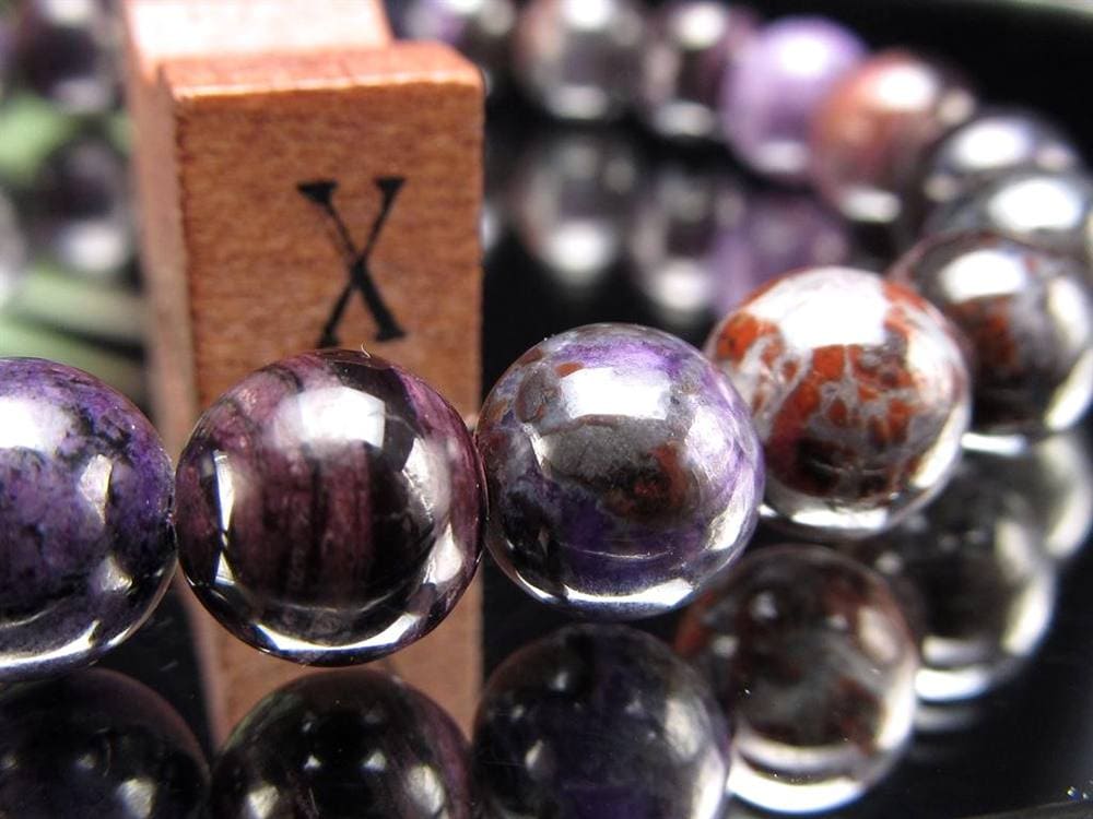 ブラックパープルスギライト 杉石 ブレスレット 三大ヒーリングストーン スギライト