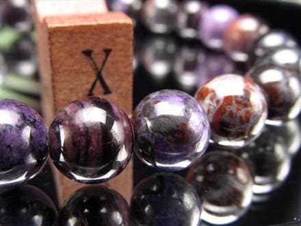 ブラックパープルスギライト 杉石 ブレスレット 三大ヒーリングストーン スギライト