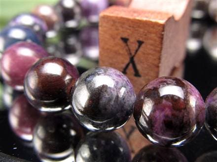 ブラックパープルスギライト 杉石 ブレスレット 三大ヒーリングストーン スギライト