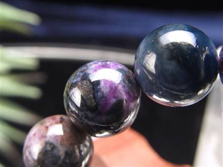 ブラックパープルスギライト 杉石 ブレスレット 三大ヒーリングストーン スギライト