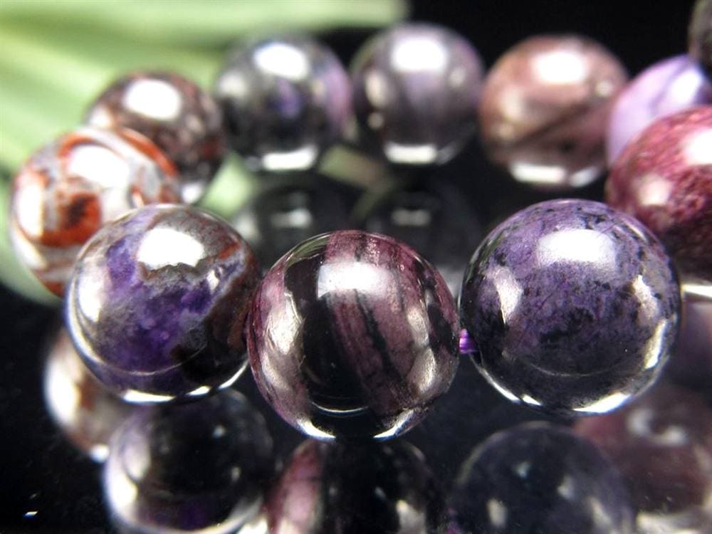 ブラックパープルスギライト 杉石 ブレスレット 三大ヒーリングストーン スギライト