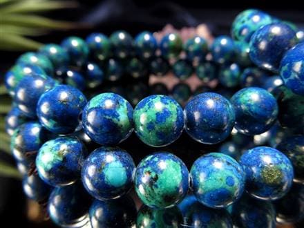 クリソコラ シャッタカイト マラカイト ブレスレット.アズライト