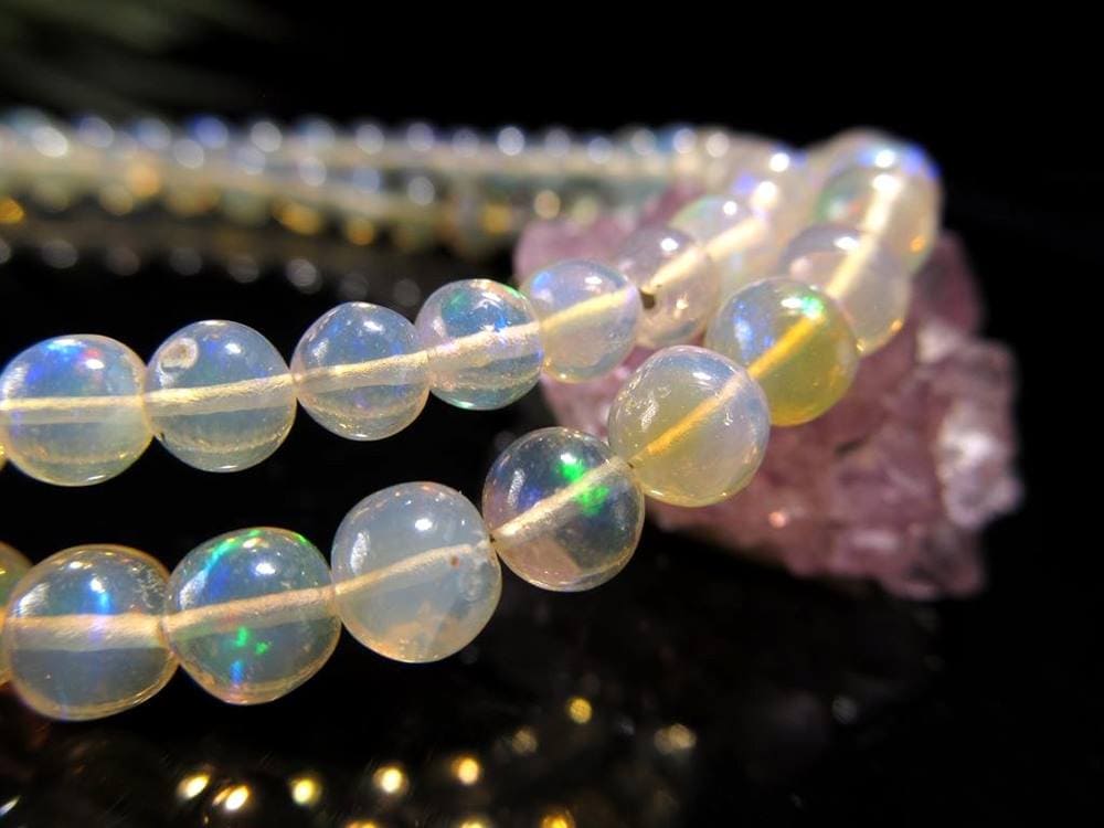 プレシャス オパール 蛋白石 ワイヤーブレスレット Silver925