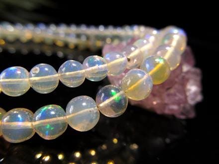 プレシャス オパール 蛋白石 ワイヤーブレスレット Silver925