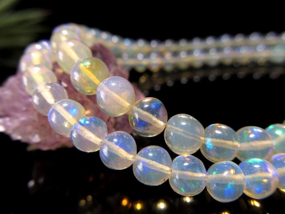 プレシャス オパール 蛋白石 ワイヤーブレスレット Silver925