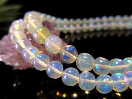 プレシャス オパール 蛋白石 ワイヤーブレスレット Silver925