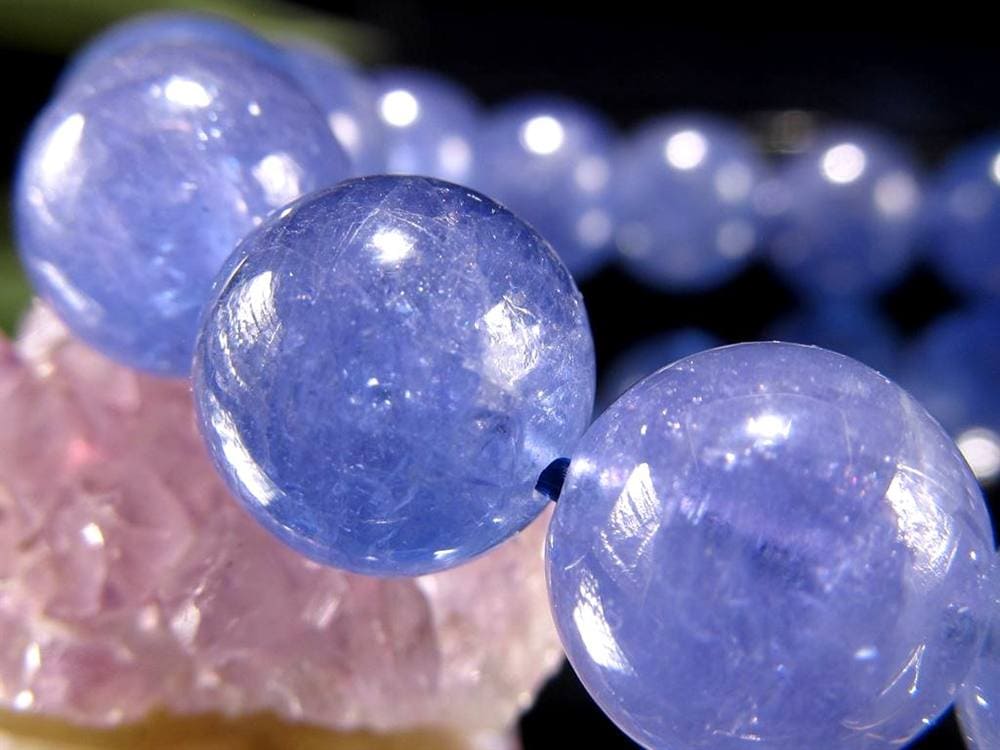 タンザナイト ブルーゾイサイト ブレスレット 灰簾石 タンザニア産