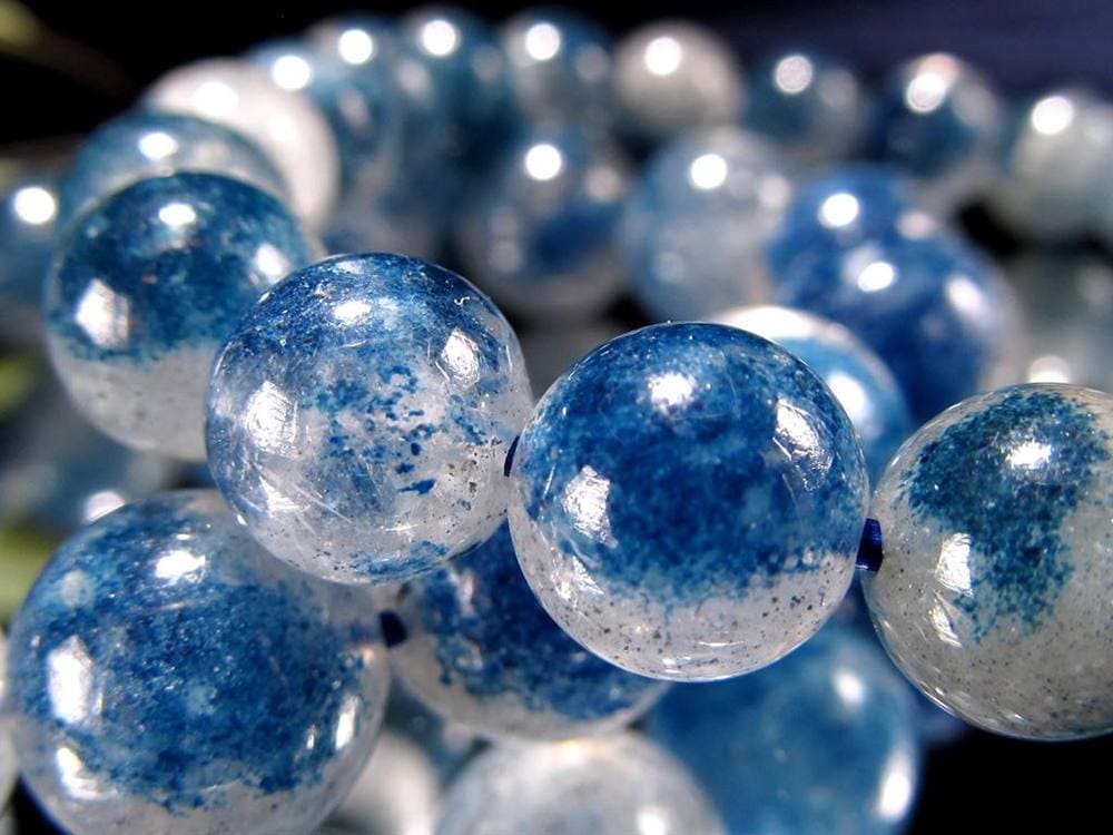 スコルザライト スコルザライトインクォーツ 鉄天藍石 ラズライトインクォーツ ブレスレット