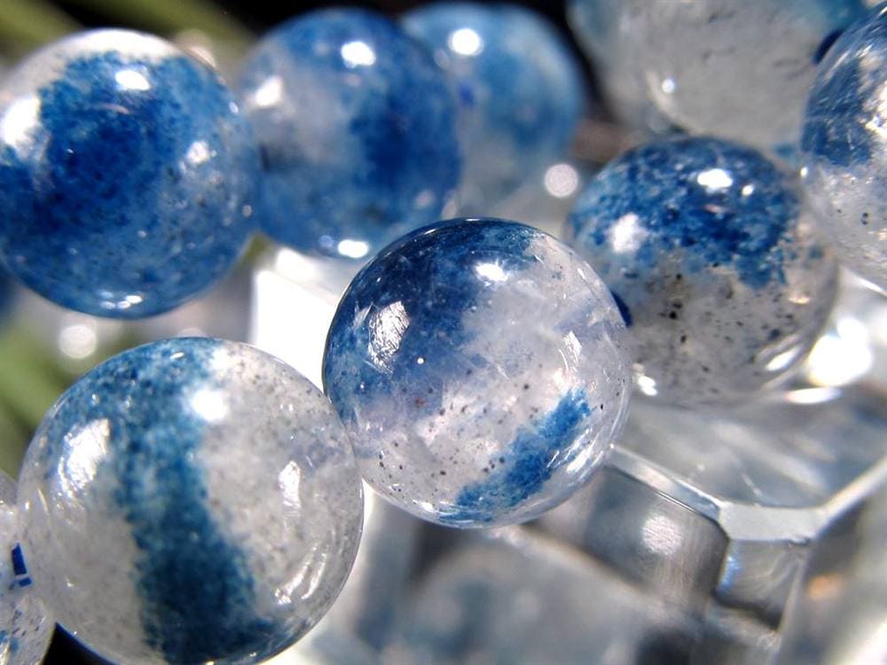 スコルザライト スコルザライトインクォーツ 鉄天藍石 ラズライトインクォーツ ブレスレット