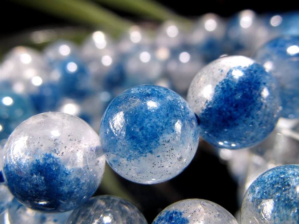 スコルザライト スコルザライトインクォーツ 鉄天藍石 ラズライトインクォーツ ブレスレット