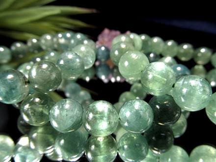 グリーンカイヤナイト 藍晶石 ブレスレット カイヤナイト