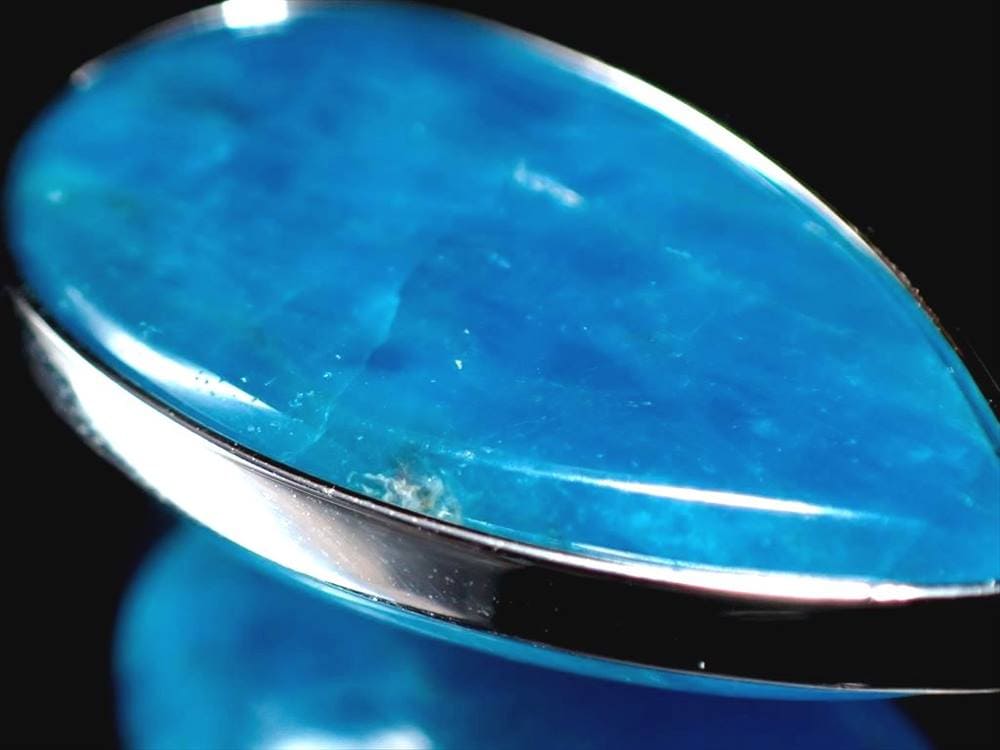 ブルー アパタイト 燐灰石 ペンダントトップ Silver925