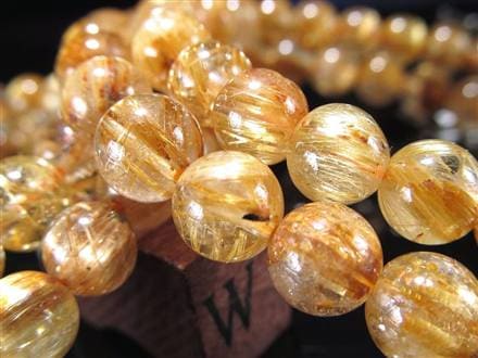 ゴールド ルチルクォーツ ルチレイテッドクォーツ ブレスレット 金運・勝負運の象徴