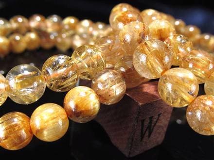 ゴールド ルチルクォーツ ルチレイテッドクォーツ ブレスレット 金運・勝負運の象徴