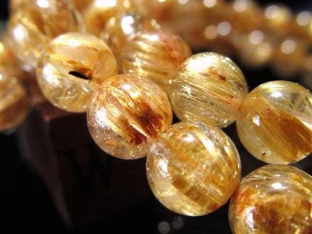 ゴールド ルチルクォーツ ルチレイテッドクォーツ ブレスレット 金運・勝負運の象徴