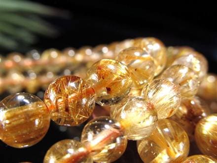 ゴールド ルチルクォーツ ルチレイテッドクォーツ ブレスレット 金運・勝負運の象徴