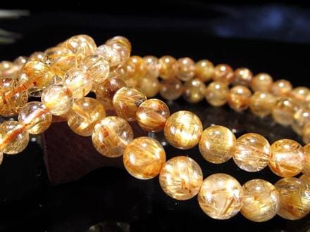 ゴールド ルチルクォーツ ルチレイテッドクォーツ ブレスレット 金運・勝負運の象徴