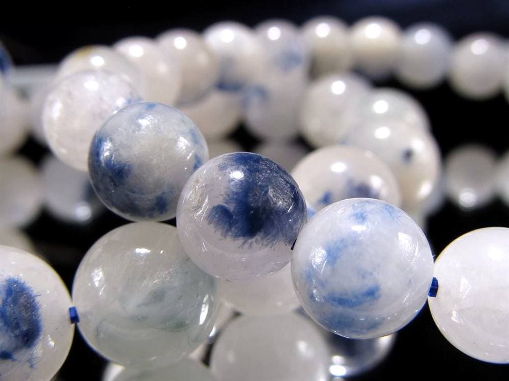 ブルーガーデンクォーツ デュモルチェライト ブレスレット ガーデンクォーツ インクォーツ