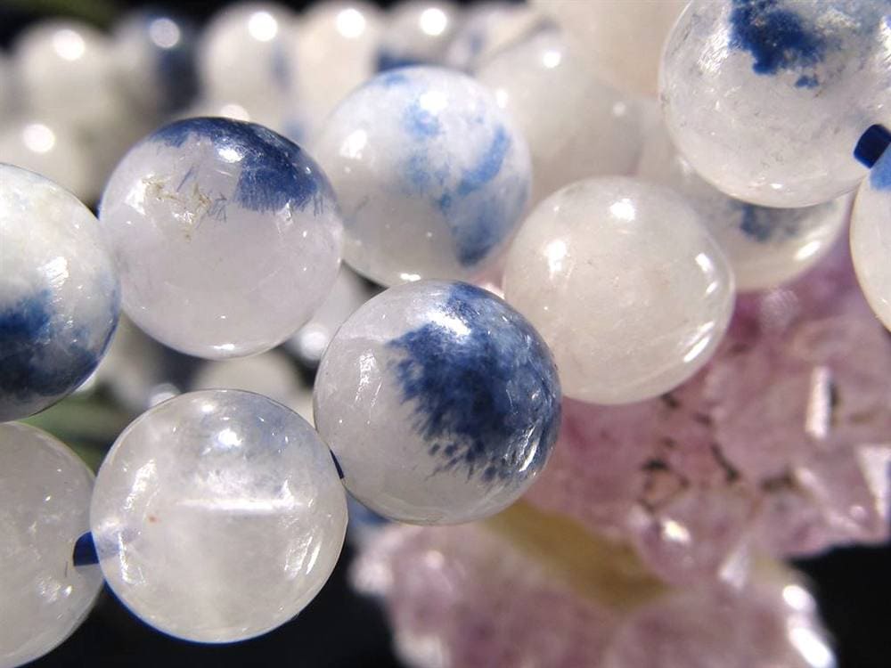 ブルーガーデンクォーツ デュモルチェライト ブレスレット ガーデンクォーツ インクォーツ