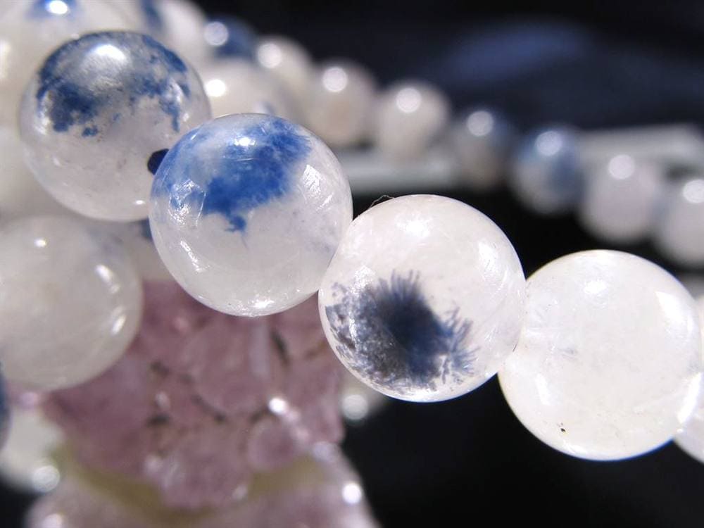 ブルーガーデンクォーツ デュモルチェライト ブレスレット ガーデンクォーツ インクォーツ