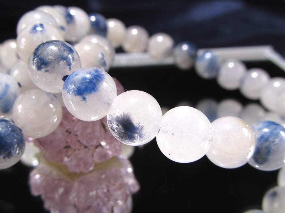 ブルーガーデンクォーツ デュモルチェライト ブレスレット ガーデンクォーツ インクォーツ