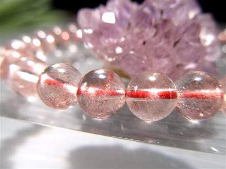 レピドクロサイト ブラックレピドクロサイト ストロベリークォーツ 苺水晶 ブレスレット