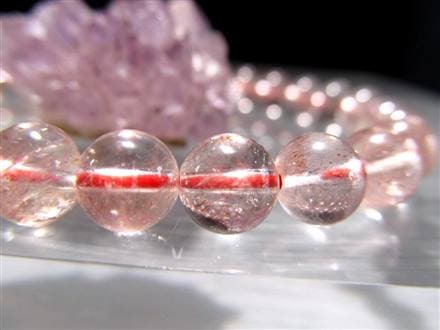 レピドクロサイト ブラックレピドクロサイト ストロベリークォーツ 苺水晶 ブレスレット