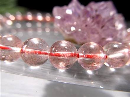 レピドクロサイト ブラックレピドクロサイト ストロベリークォーツ 苺水晶 ブレスレット