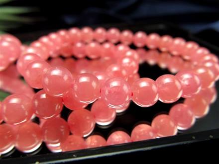 インカローズ ロードクロサイト  ブレスレット ピンク 透明