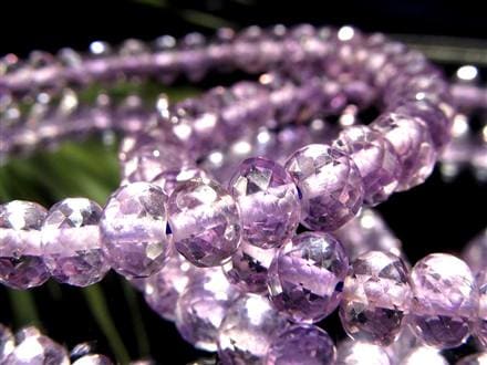 アメジスト ボタンカット ブレスレット ラベンダーアメジスト 2月の誕生石