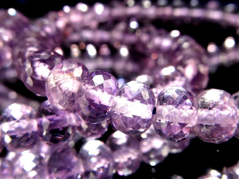 アメジスト ボタンカット ブレスレット ラベンダーアメジスト 2月の誕生石