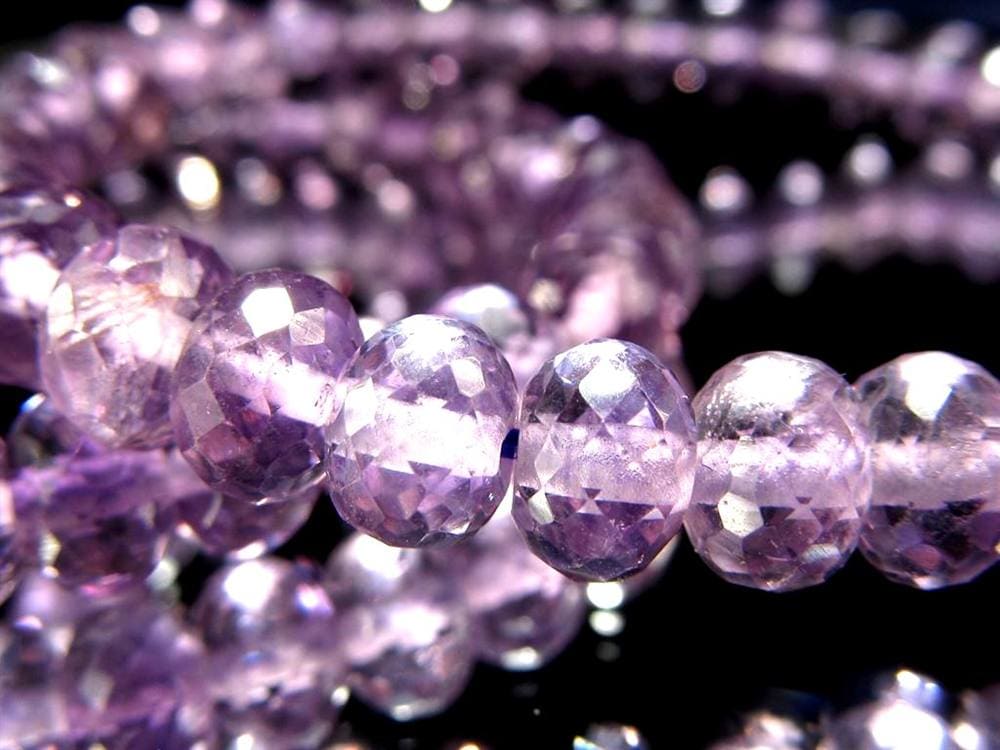 アメジスト ボタンカット ブレスレット ラベンダーアメジスト 2月の誕生石