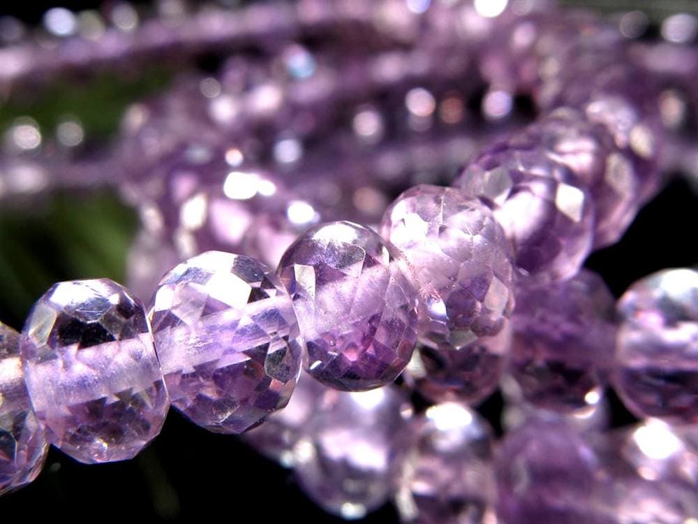 アメジスト ボタンカット ブレスレット ラベンダーアメジスト 2月の誕生石