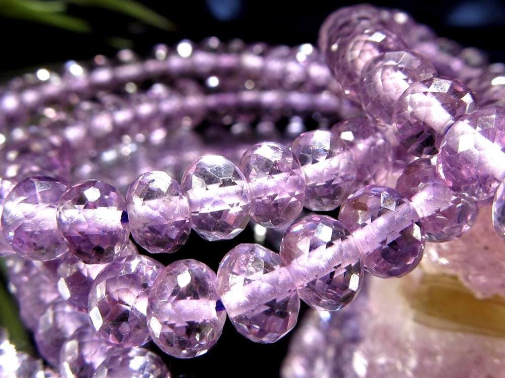 アメジスト ボタンカット ブレスレット ラベンダーアメジスト 2月の誕生石
