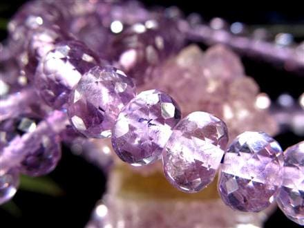 アメジスト ボタンカット ブレスレット ラベンダーアメジスト 2月の誕生石