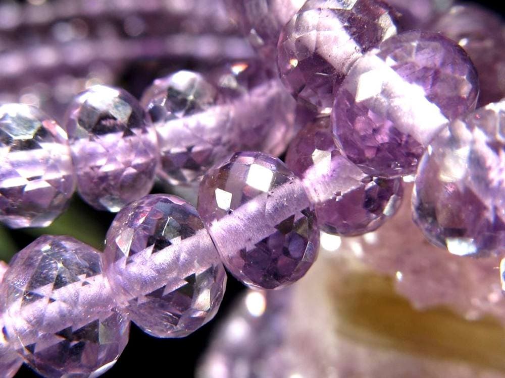 アメジスト ボタンカット ブレスレット ラベンダーアメジスト 2月の誕生石