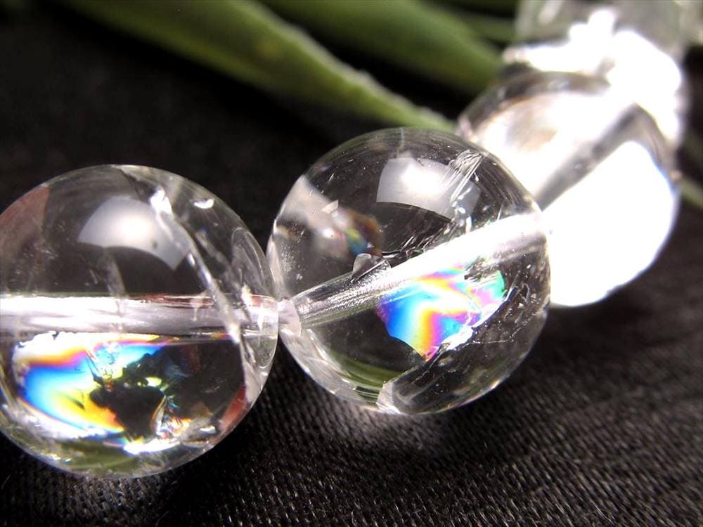 アイリスクォーツ,虹入り水晶,アイリス水晶,レインボー水晶,ビーズ連,連材