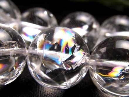 アイリスクォーツ,虹入り水晶,アイリス水晶,レインボー水晶,ビーズ連,連材
